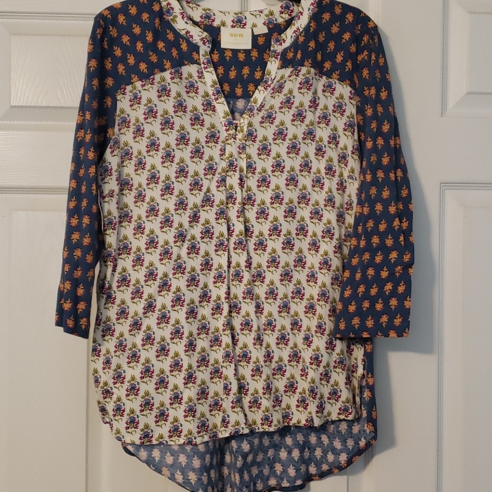 Anthropologie Dual Patterned Shirt